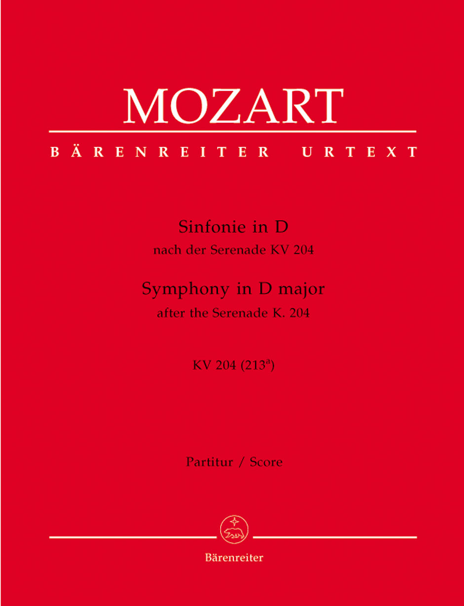 Mozart, Symphony KV 204(213a) in D (Barenreiter)
