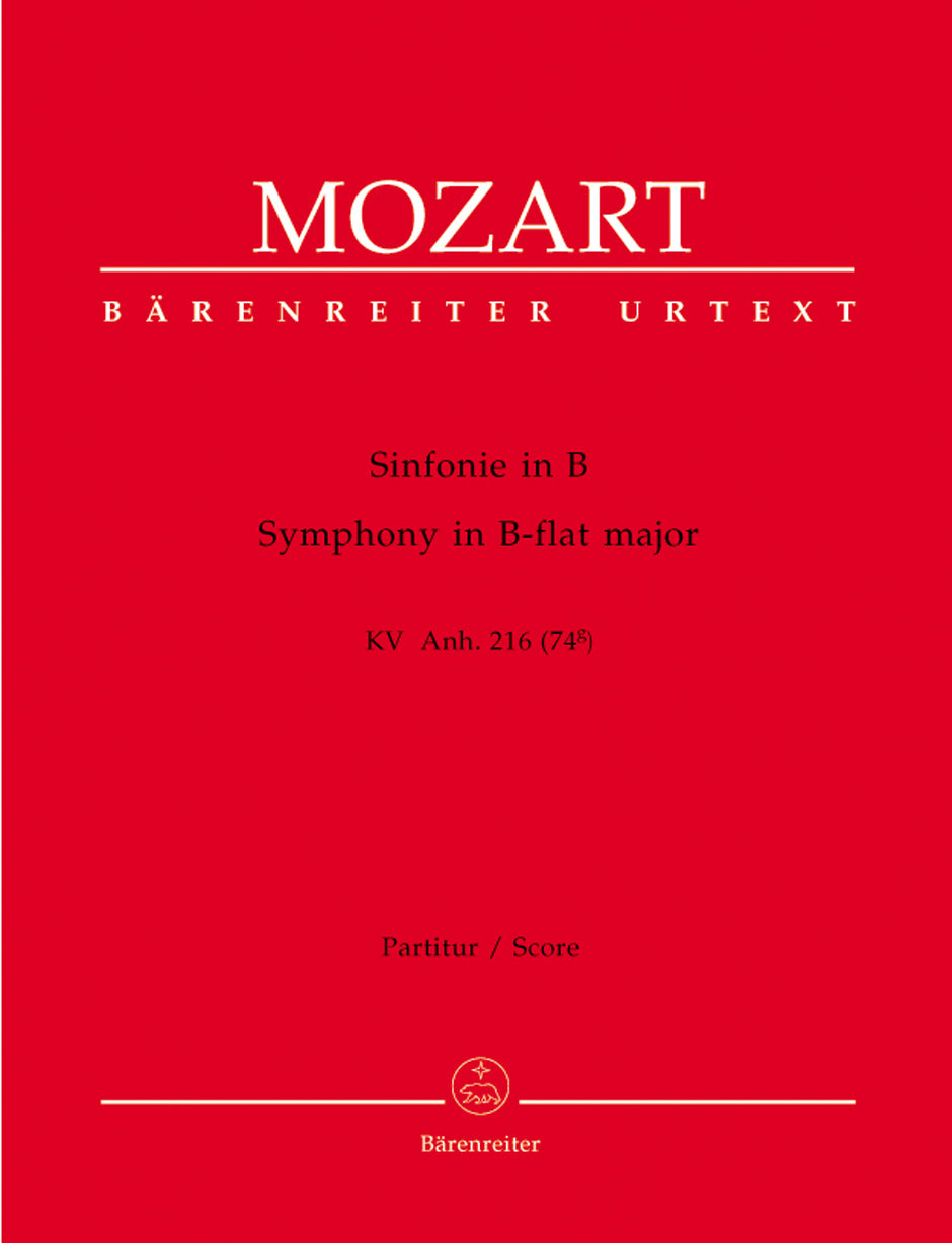Mozart, Symphony KV Anh. 216(C 11.03) Bb (Barenreiter)