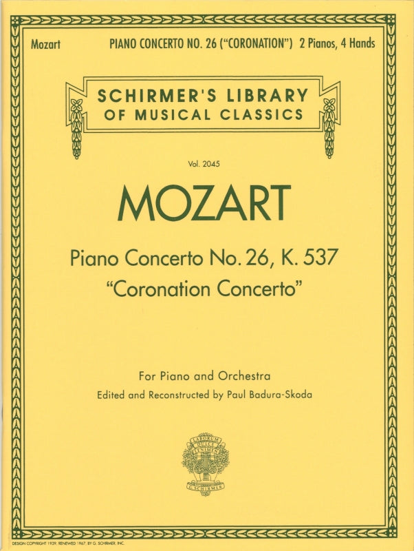 Mozart, Concerto KV 537 (Badura-Skoda) (G.Schirmer)