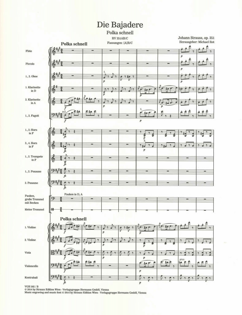 Strauss,J., Bajadere op. 351 (Strauss Edition Wien)