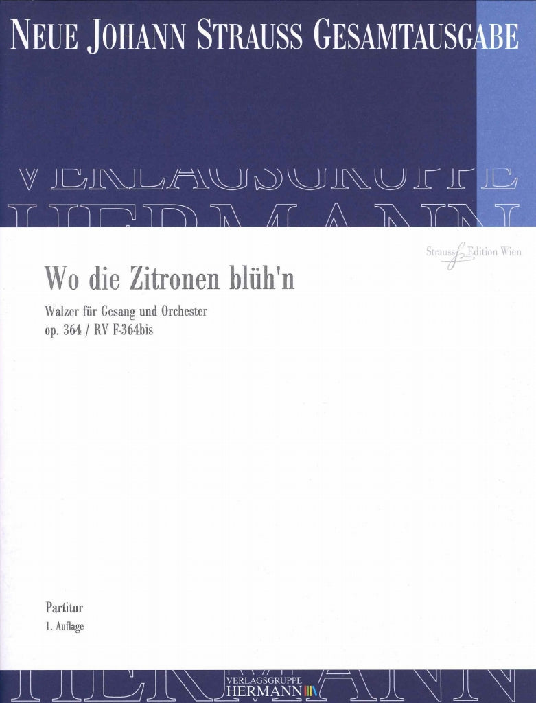 Strauss,J., Wo die Zitronen... (Vo,Orch) (Strauss Edition Wien)