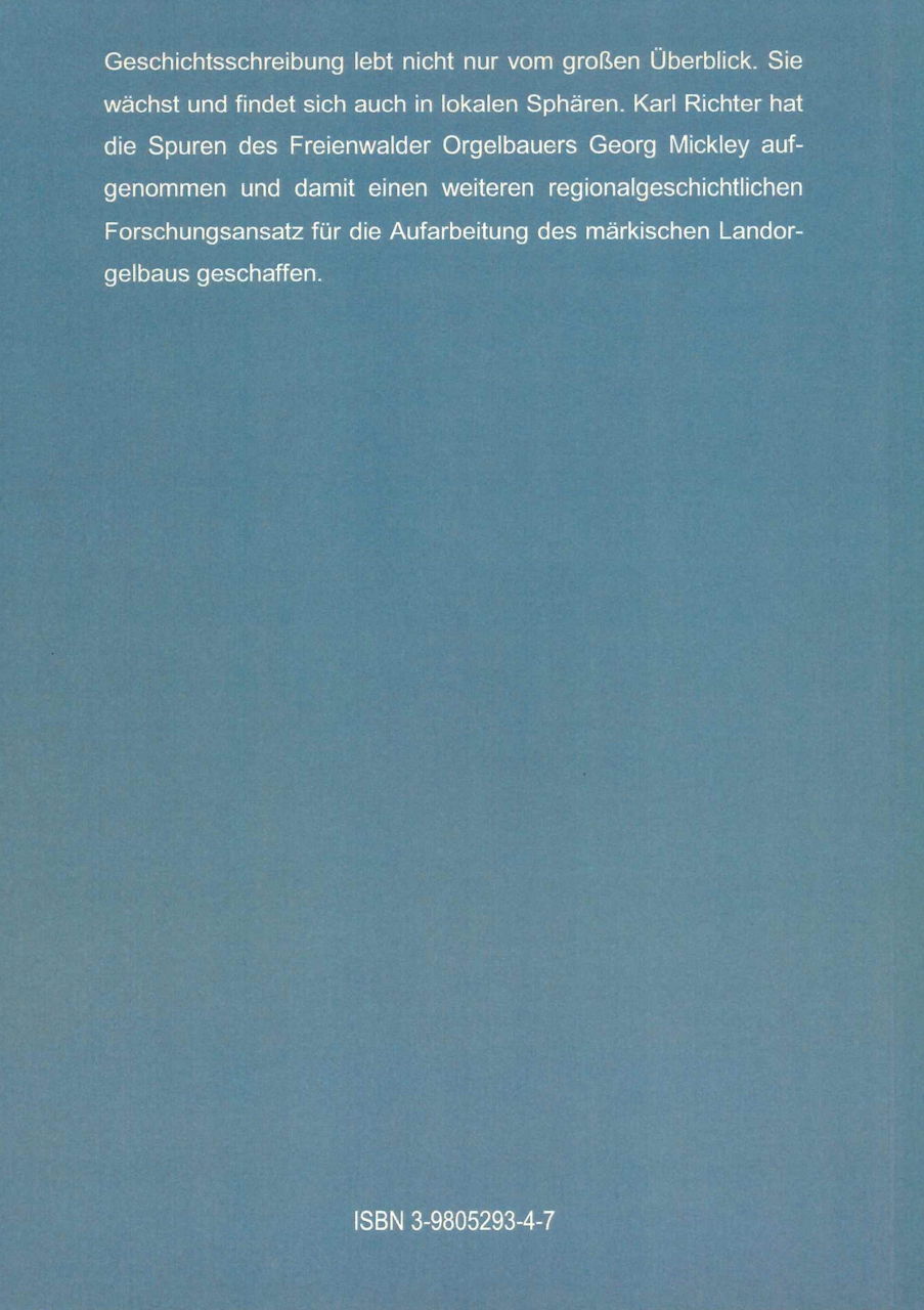 Freienwalder Orgelbauer G. Mickey (Freimut & Selbst)