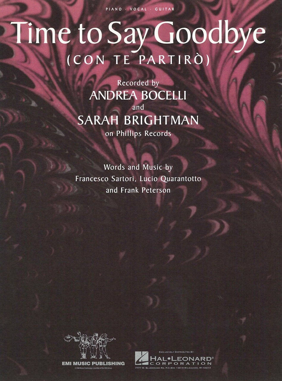 Time to Say Goodbye (Con te partiro) (Hal Leonard)
