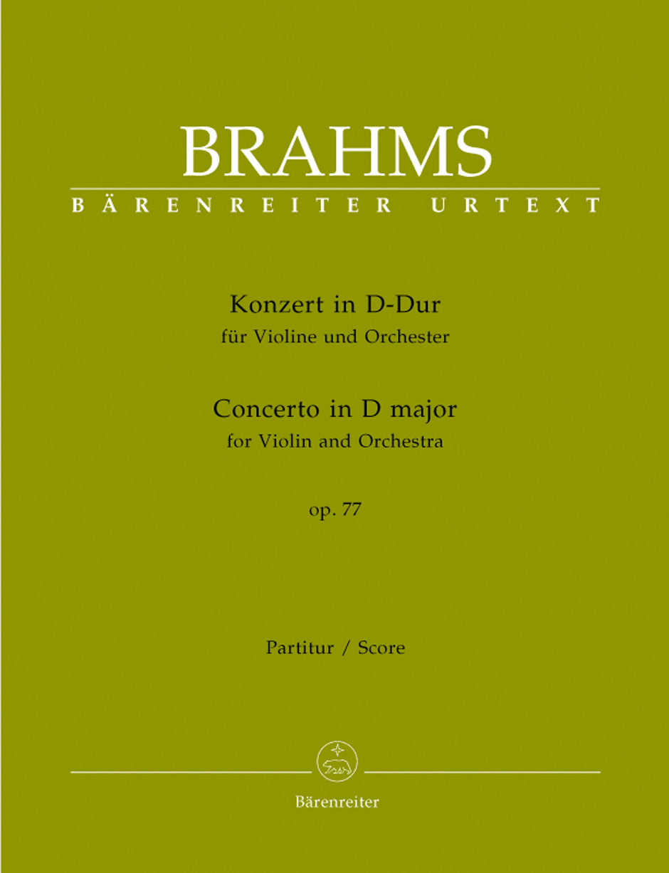 Brahms, Concerto in D, op. 77 (Partitur) (Barenreiter)