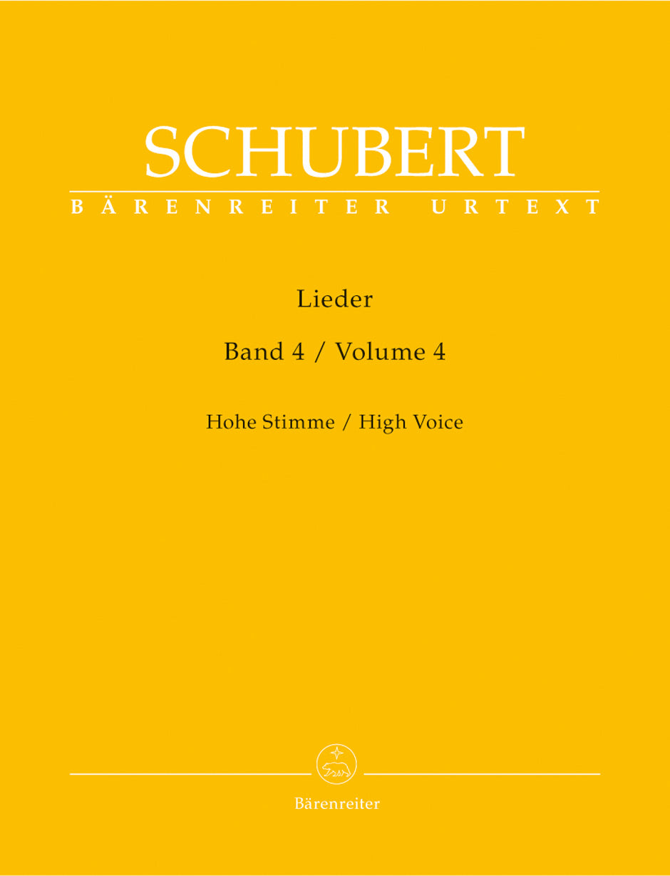 Schubert, Lieder 4: op. 105-108 (High) (Barenreiter)