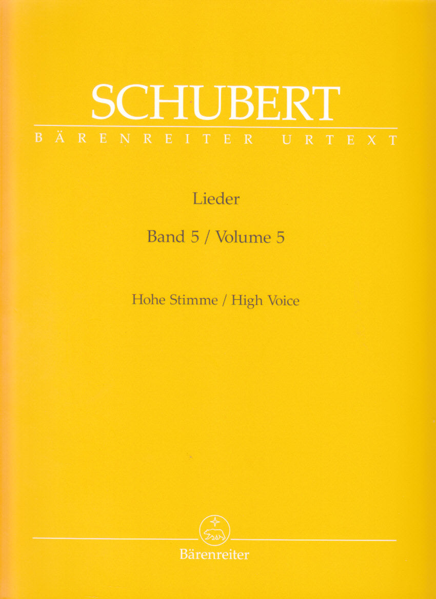Schubert, Lieder 5: D 5-116 (High) (Barenreiter)