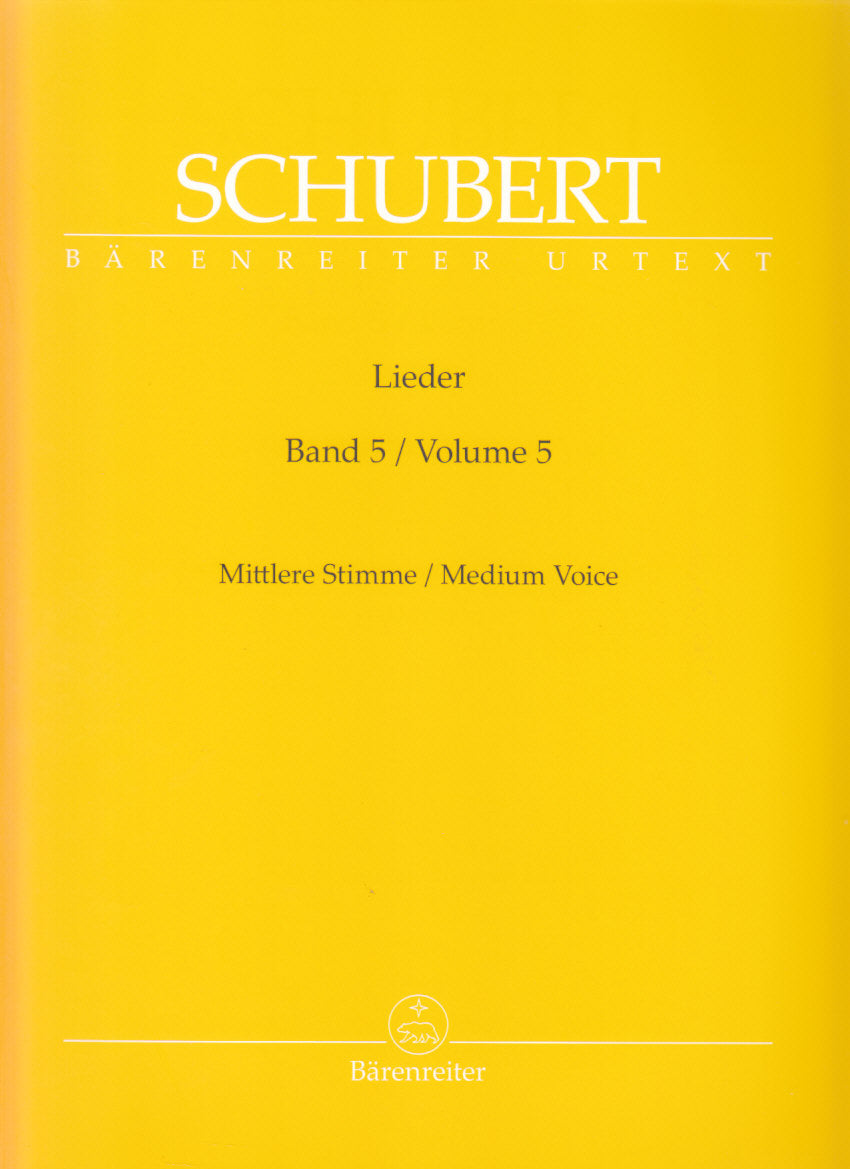 Schubert, Lieder 5: D 5-116 (Med) (Barenreiter)