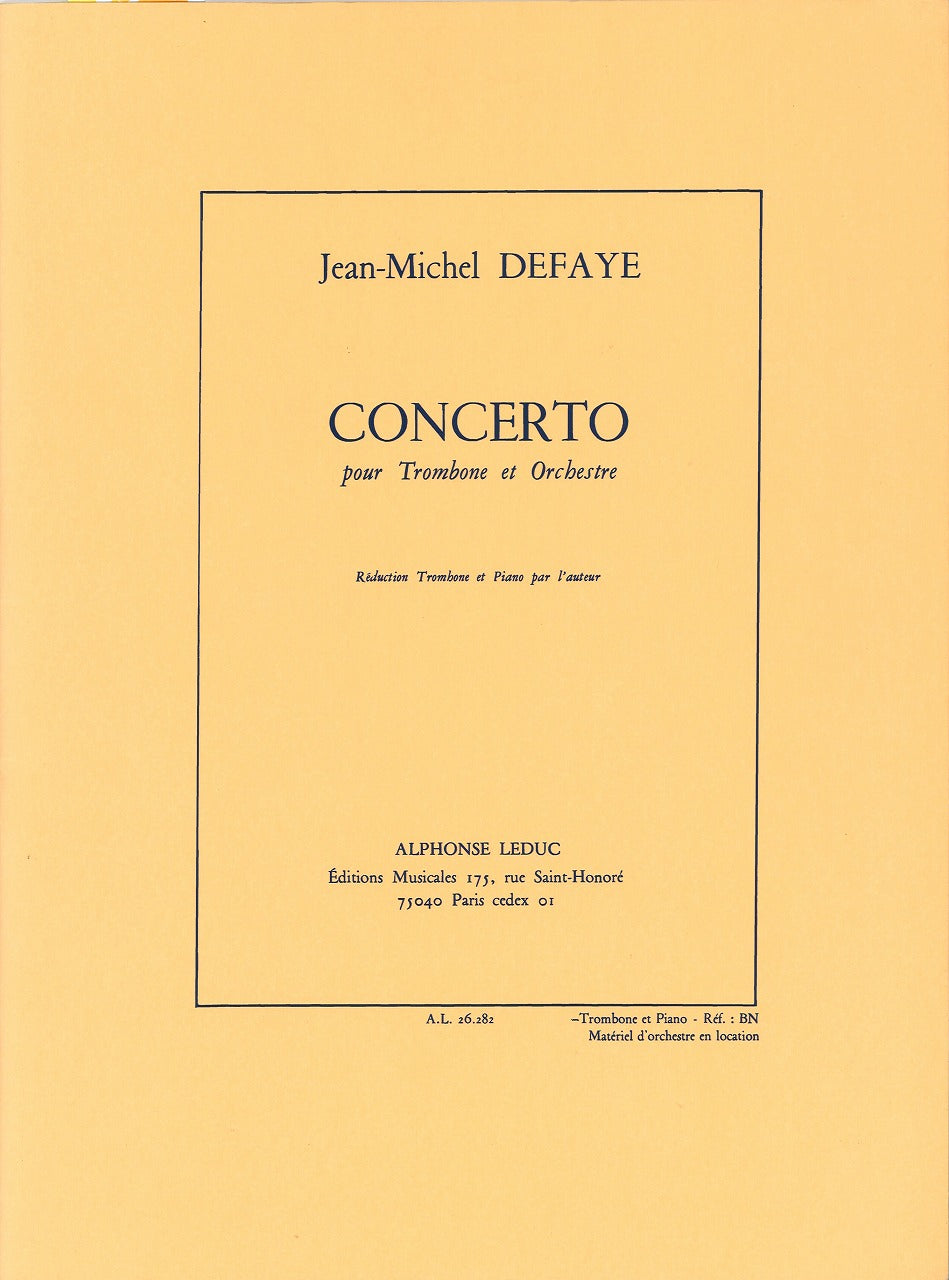 Defaye, Concerto pour trombone (Leduc)