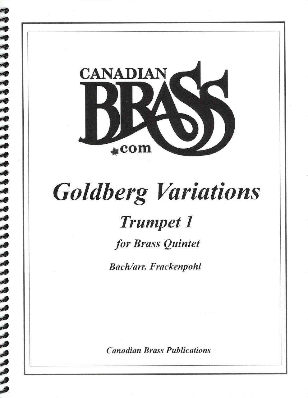 Bach, Goldberg Variations (Brass Quintet (Canadian Brass Enterprises)