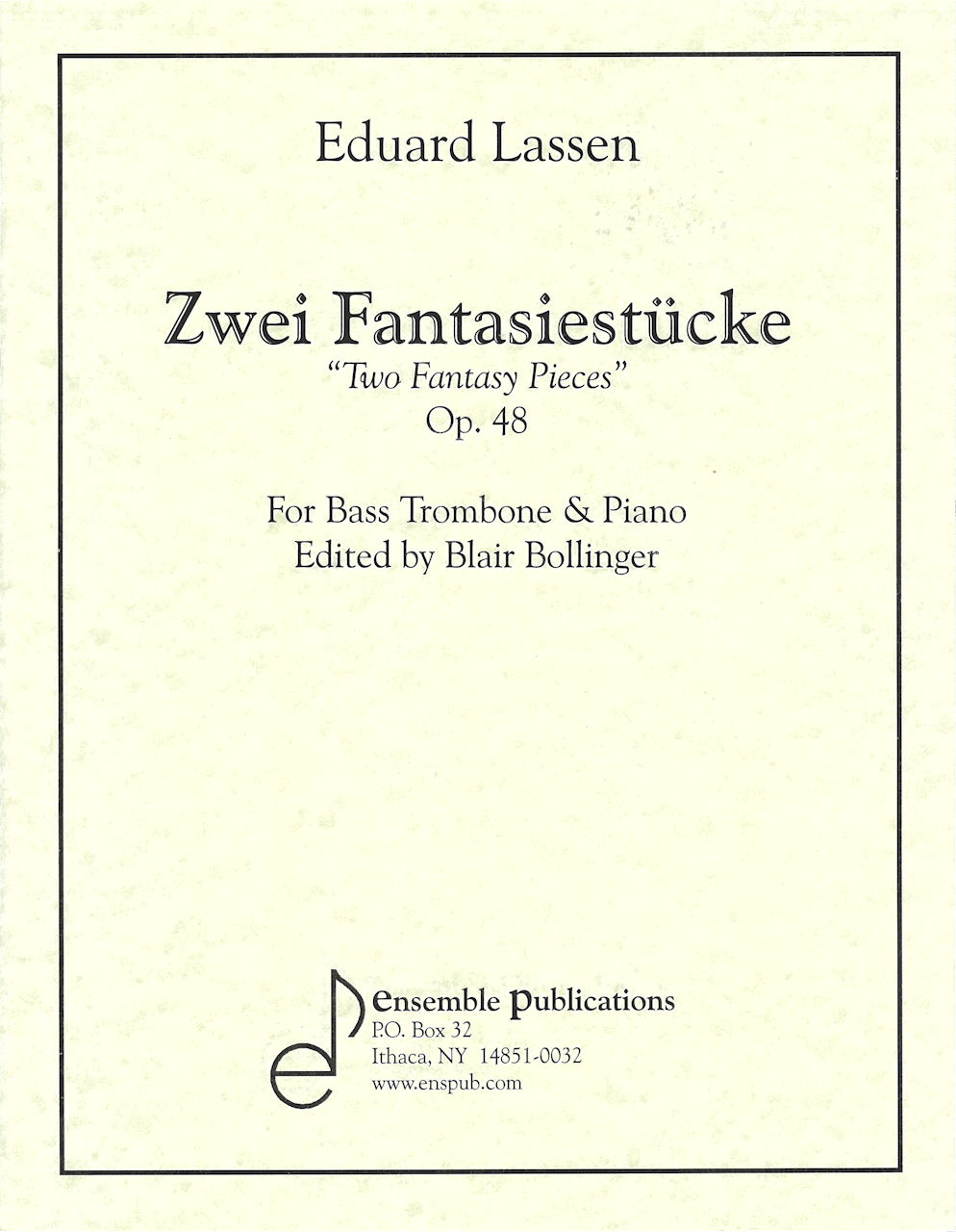 Lassen, 2 Fantasiestucke op. 48 (Ensemble Publications)