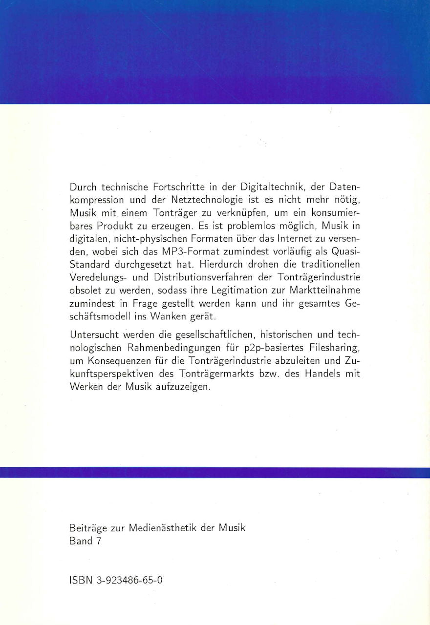 Strack, Musikwirtschaft und Internet (Osnabruck, Electronic Publishing)