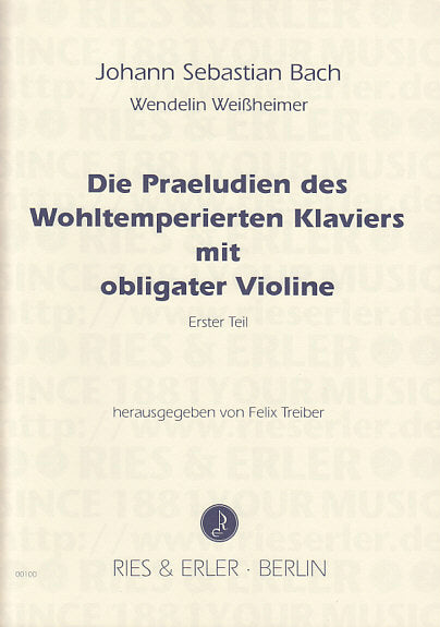 Bach, Praludien mit obl. Violine 1. Teil (Ries & Erler)