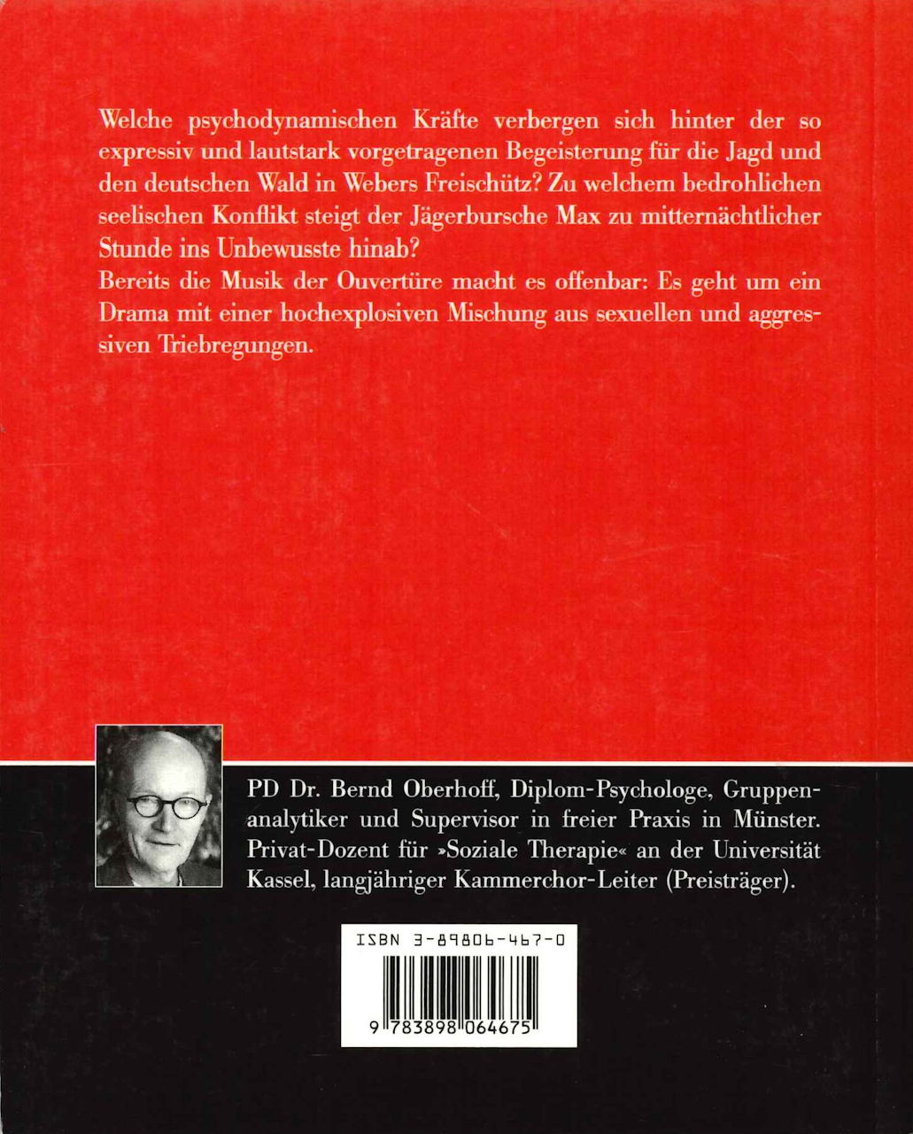 Oberhoff, Carl M. von Weber. Freischutz (Psychosozial-Verlag)