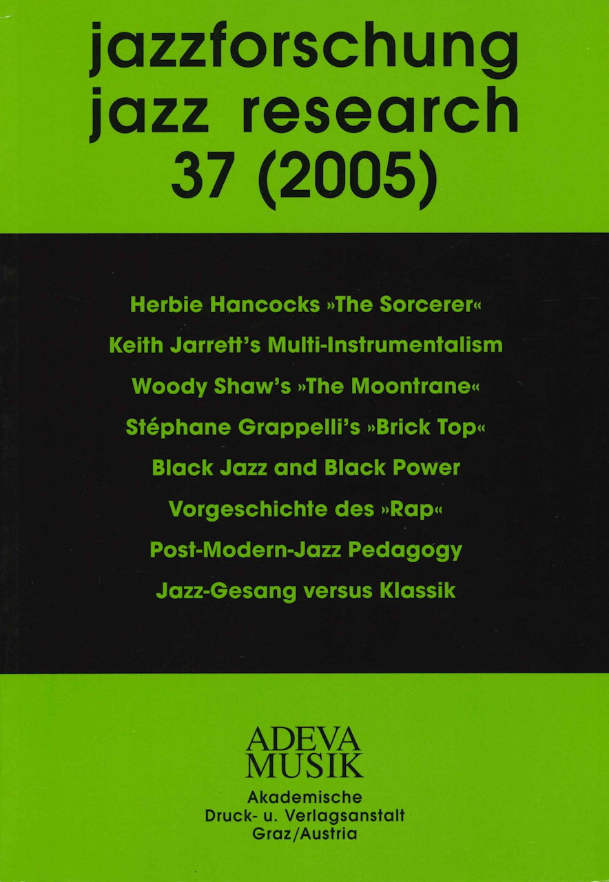 Jazzforschung 37 (2005) (Akademische)