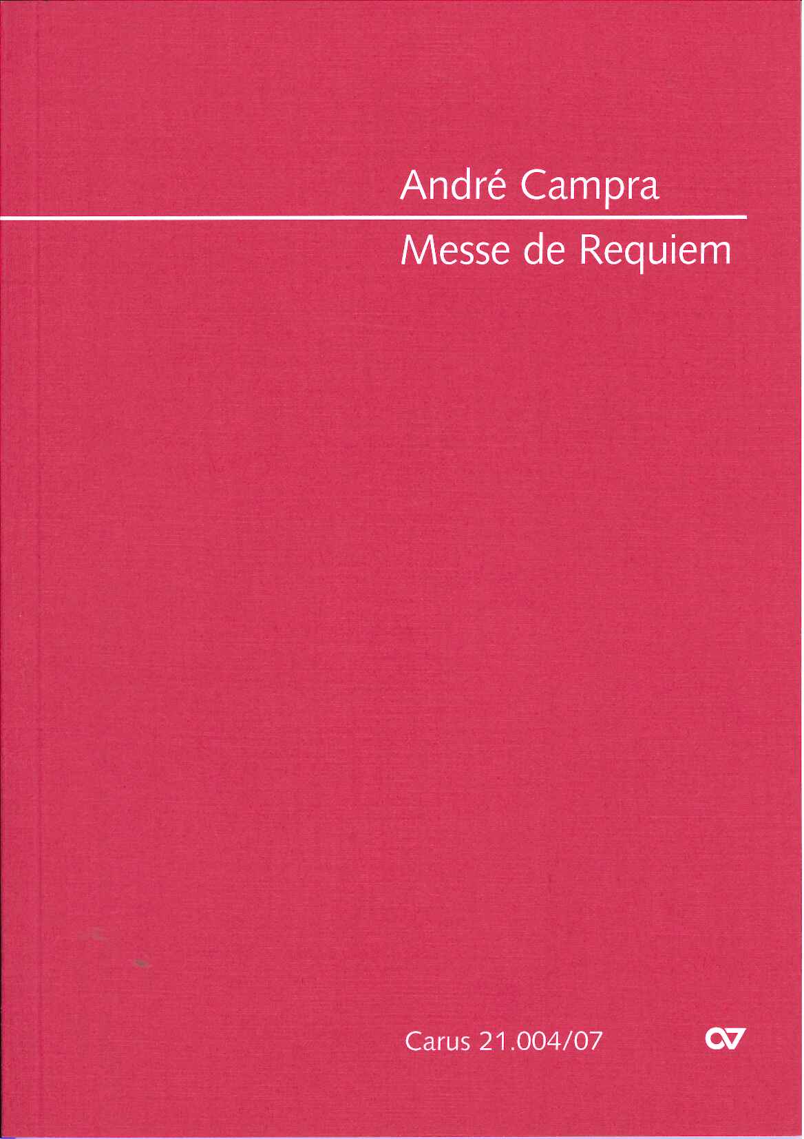Campra, Messe de Requiem (Study Score) (Carus)
