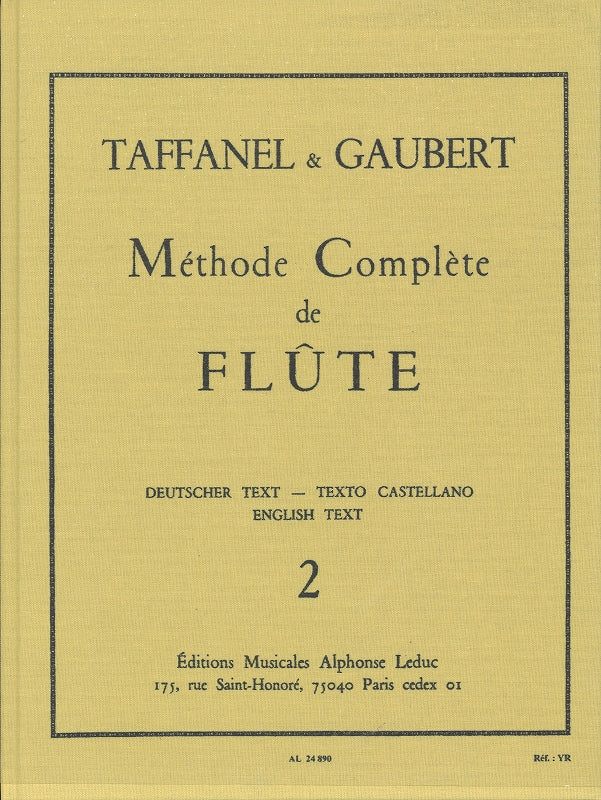 Taffanel/Gaubert, Methode complete 2 (Leduc)