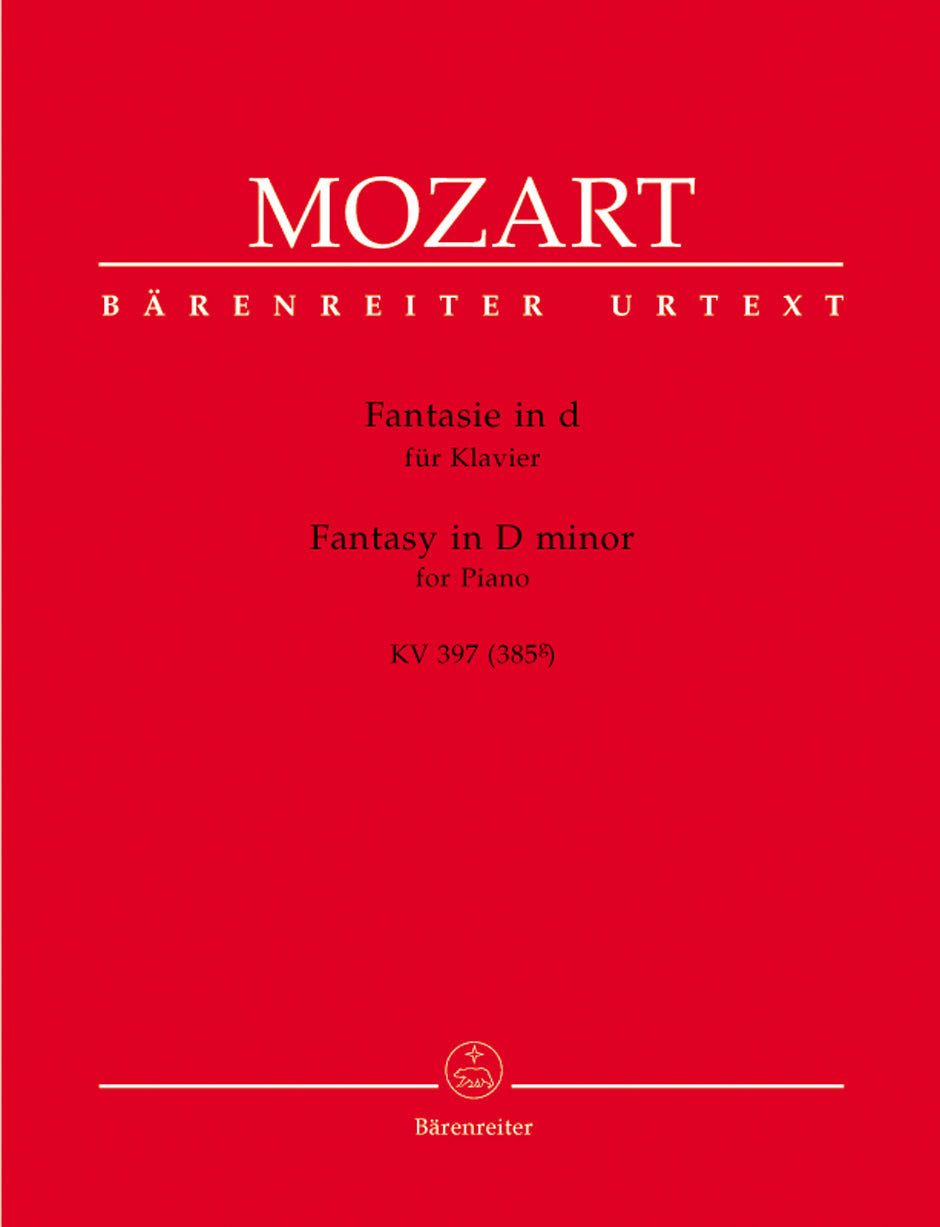 Mozart, Fantasie KV 397 in d (+fing.) (Barenreiter)