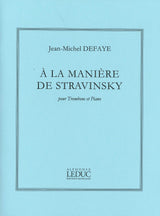 Defaye, A la maniere de Stravinsky (Leduc)