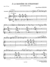 Defaye, A la maniere de Stravinsky (Leduc)