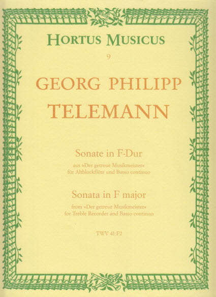 Telemann, Getreue Musikmeister, Sonate F (Barenreiter)