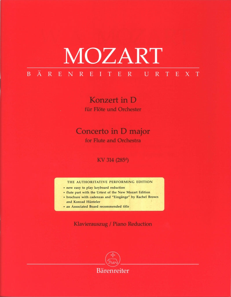 Mozart, Concerto KV 314(285d) in D (Barenreiter)