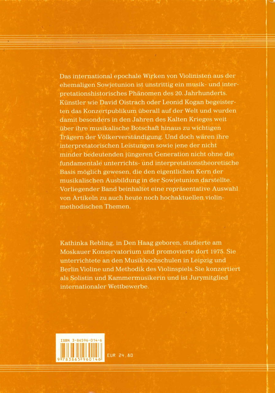 Rebling, Violinspiel & Violinpadagogik (Frank & Timme)