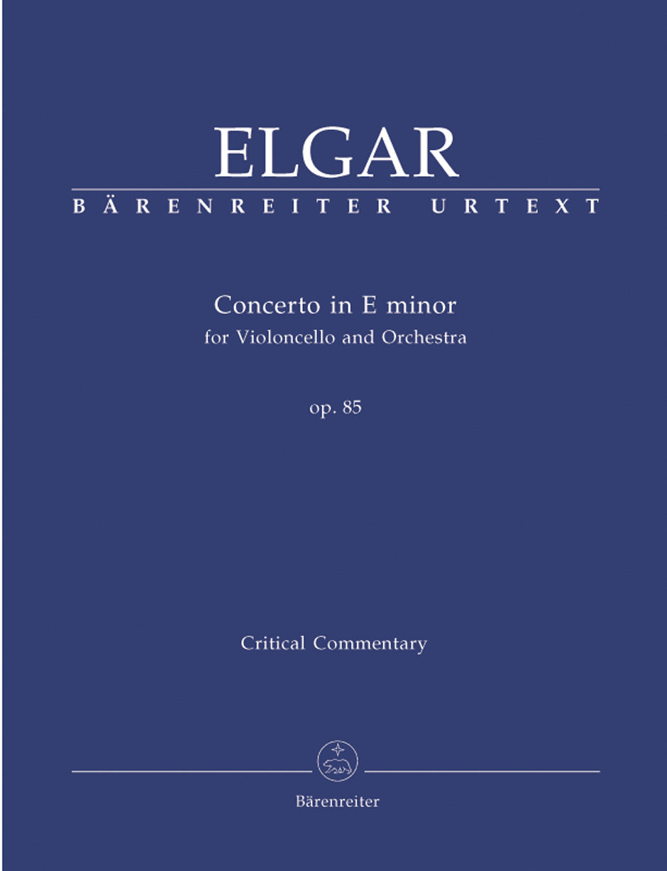 Elgar, Concerto op. 85: Commentary (Barenreiter)