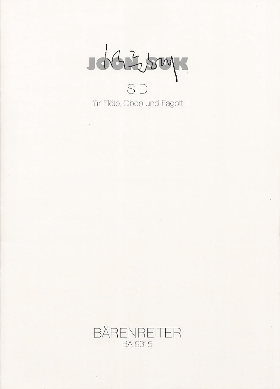 Suk,J.-H., Sid for flute, oboe and basso (Barenreiter)