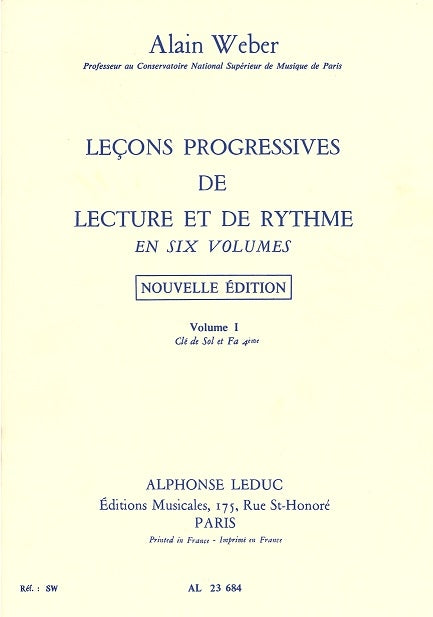 Weber,A., Lecons progressives 1 (Leduc)