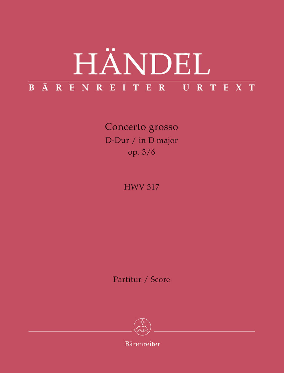 Handel, Concerto grosso op. 3/6 (Barenreiter)