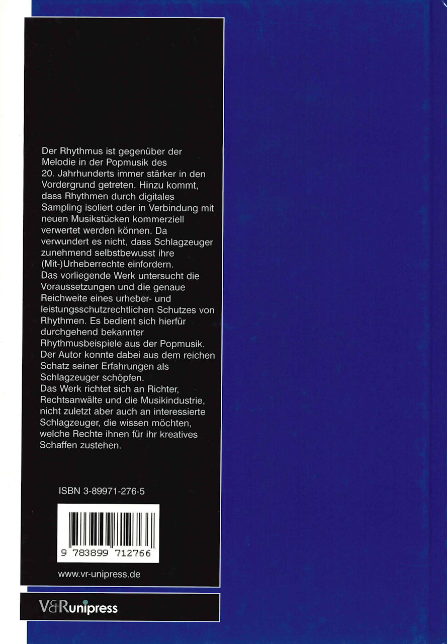 Reinfeld, Schutz von Rhythmen im (V & R unipress)