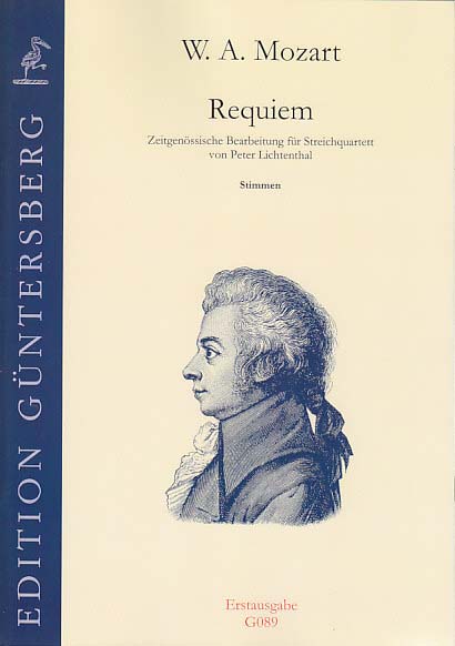 Mozart, Requiem (Str.Qrt: Parts) (Guntersberg/Walhall)