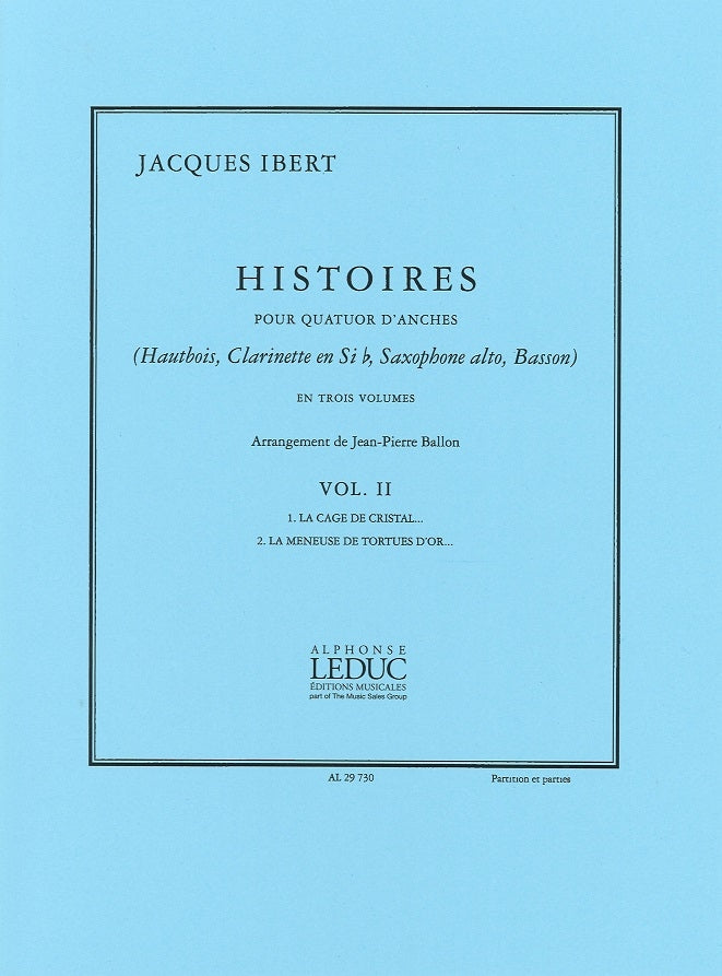 Ibert, Histoires, 2 (Ob,Cl,ASax,Bn) (Leduc)