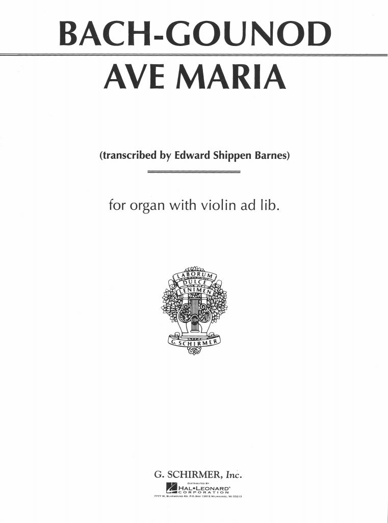 Bach/Gounod, Ave Maria (Org,[Vn]) (G.Schirmer)