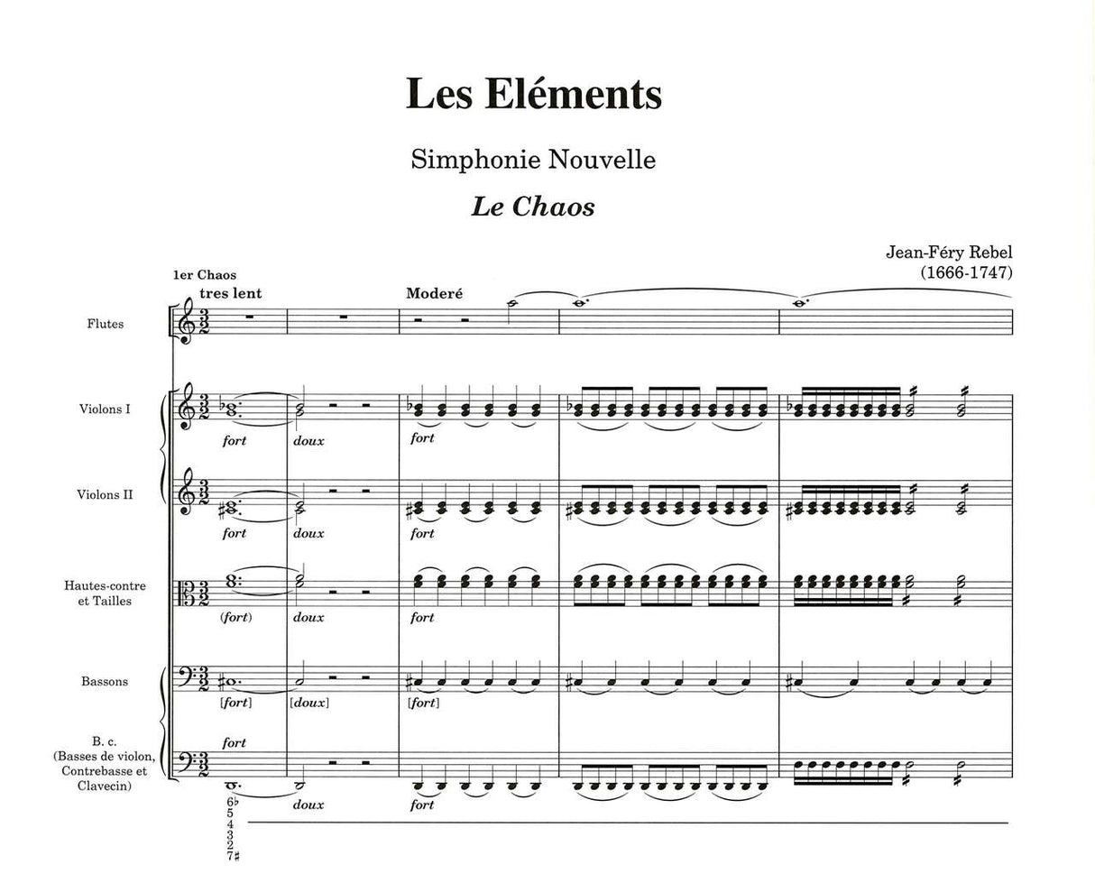 Rebel, Les elements (Score, Facs.) (Walhall)