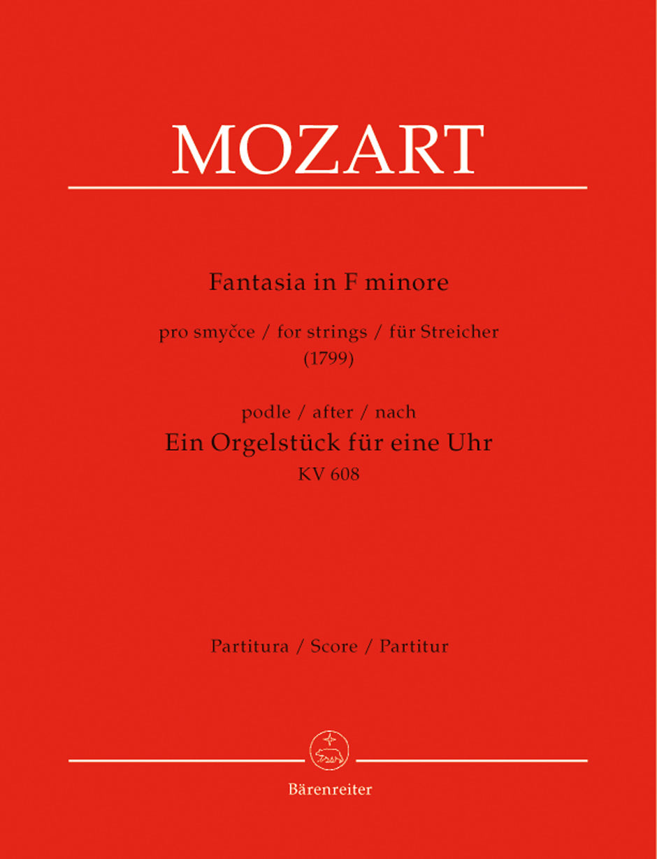 Mozart, Fantasia in f KV 608 Score (Barenreiter)