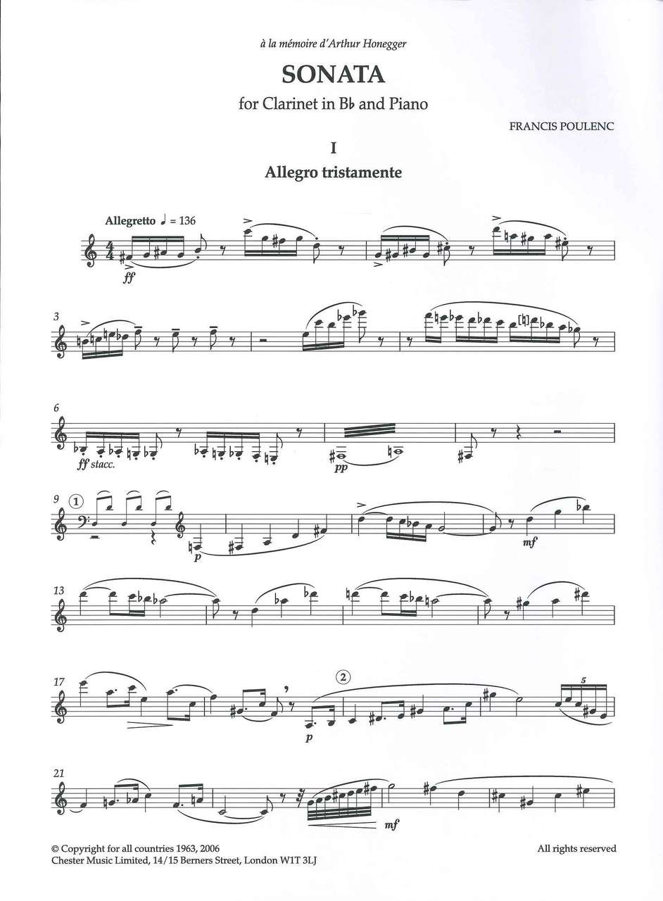 Poulenc, Sonata (rev. 2006) (Chester)