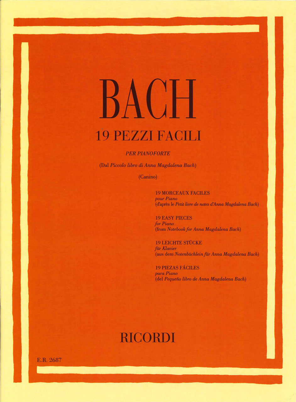 Bach, 19 Pezzi facili (Ricordi)