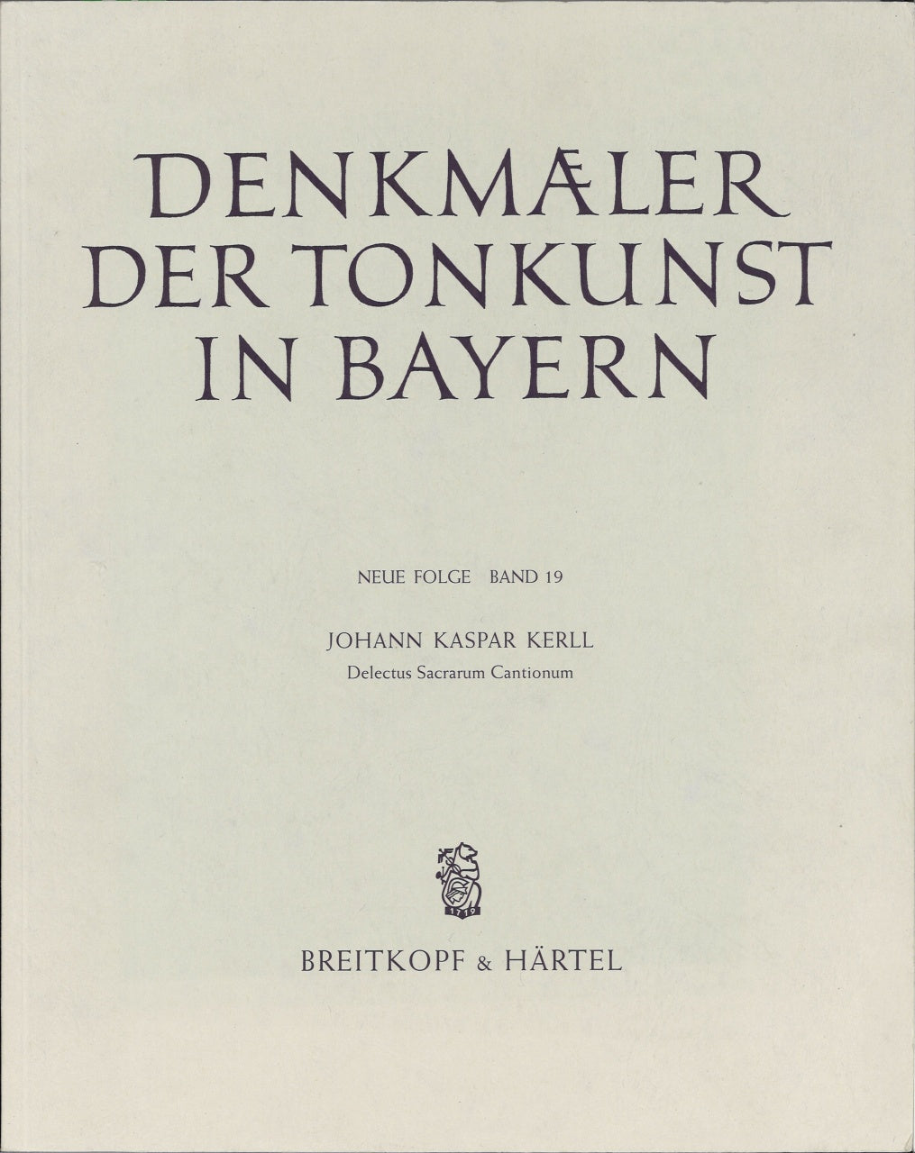 Kerll, Delectus Sacrarum Cantionum (Breitkopf)
