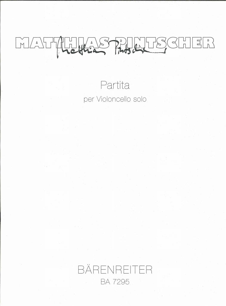 Pintscher, Partita (1991) (Vc Solo) (Barenreiter)