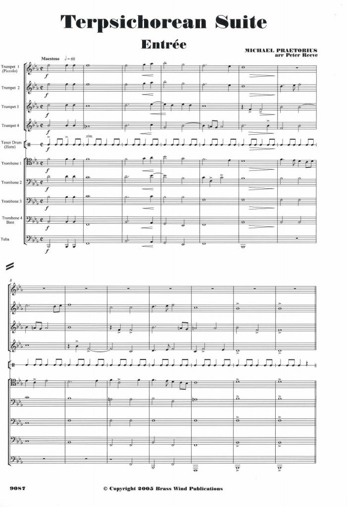 Praetorius, Terpsichorean Suite (Brass Wind Publications)