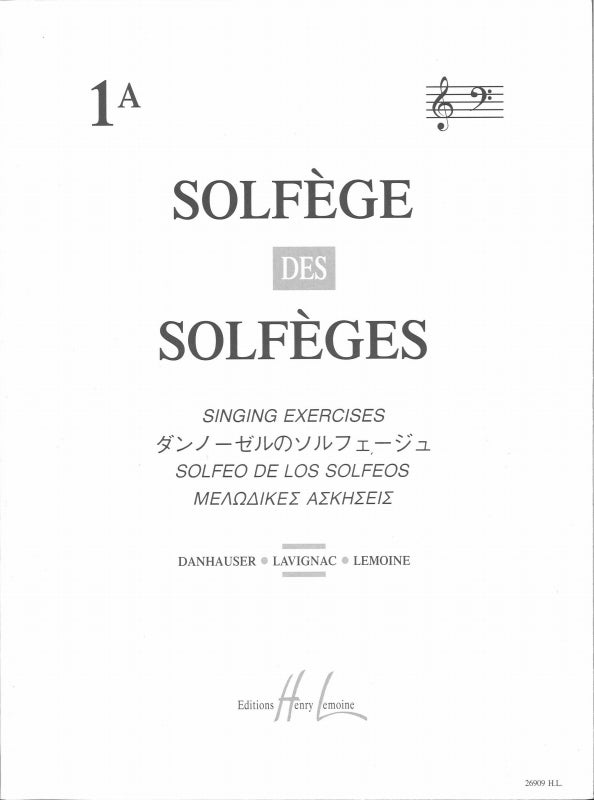 Solfege des solfeges 1A (avec accomp) (Lemoine)