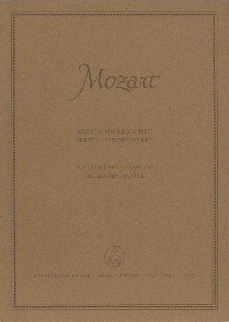 Neue Mozart-Ausgabe 2/5/19 Krit.Bericht (Barenreiter)