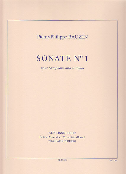 Bauzin, Sonate No. 1 (ASax,Pf) (Leduc)
