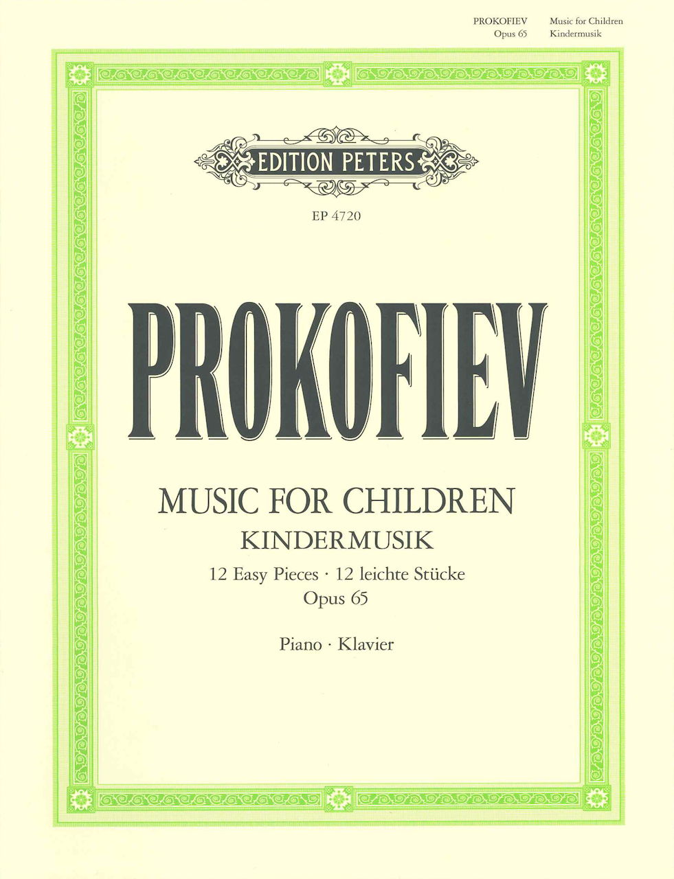 Prokofiev, Kindermusik op. 65 (Peters)