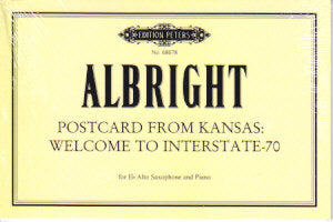 Albright, Postcards from Kansas (Sax,Pf) (Peters)