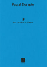 Dusapin, If (1984) (Cl Solo) (Salabert)