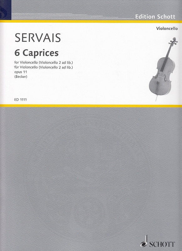 Servais, 6 Caprices op. 11 (1-2 Vc) (Schott)