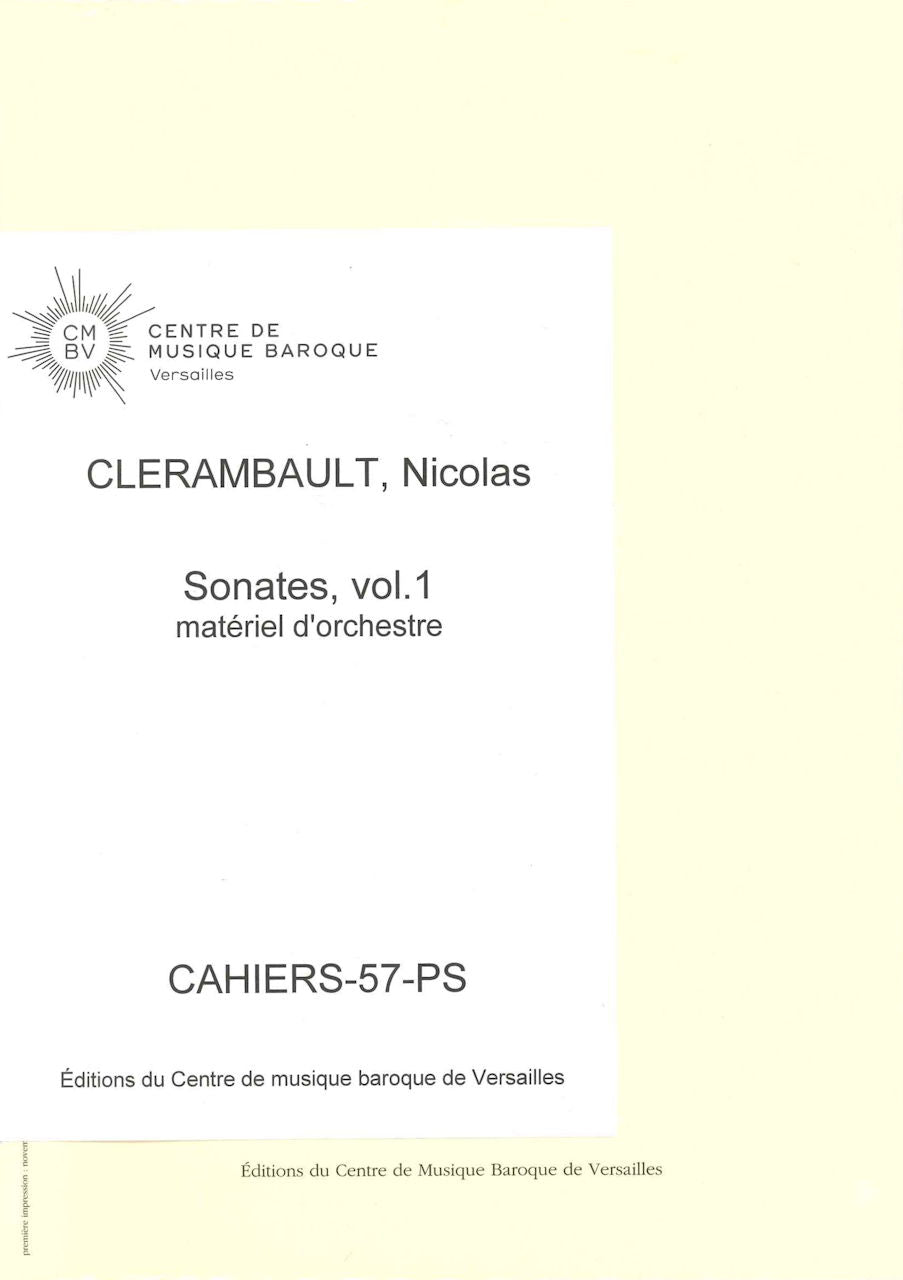 Clerambault, Sonates 1 (Parts) (Centre de Musique Baroque de Versailles)