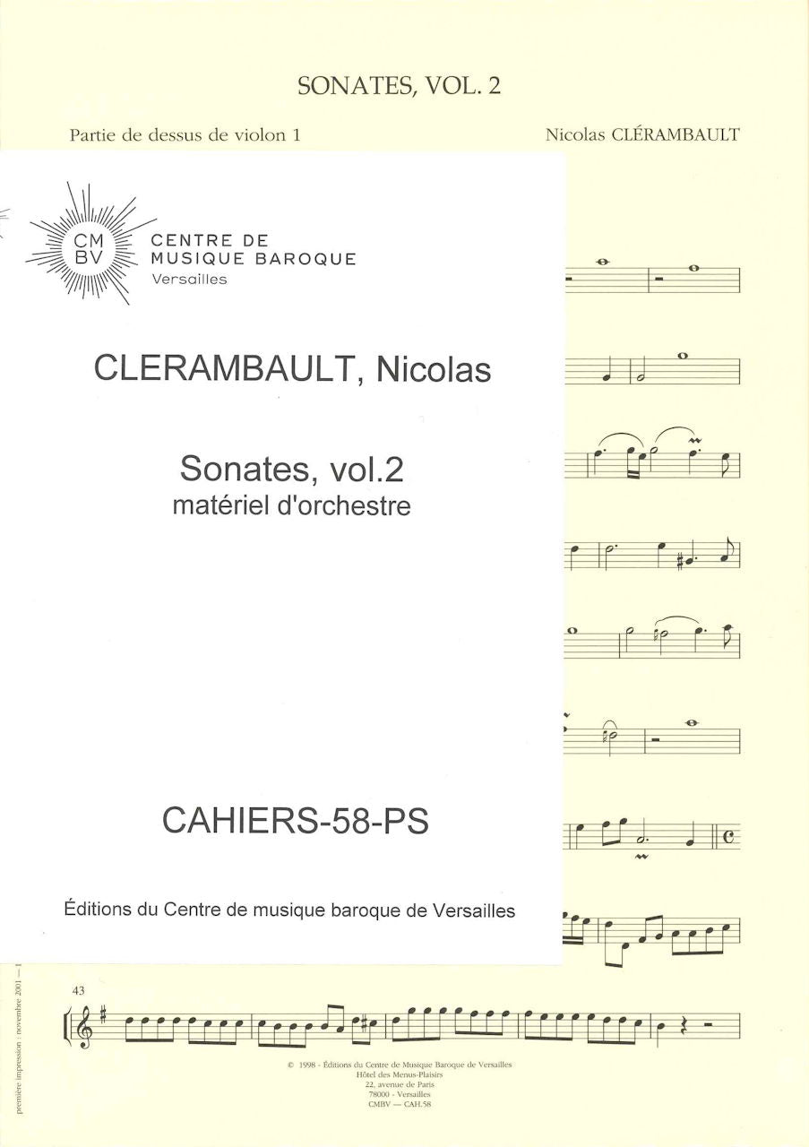 Clerambault, Sonates 2 (Parts) (Centre de Musique Baroque de Versailles)